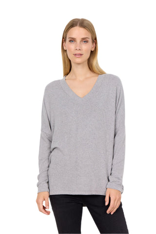 GREY V NECK SWEATER SWEATER SOYACONCEPT 