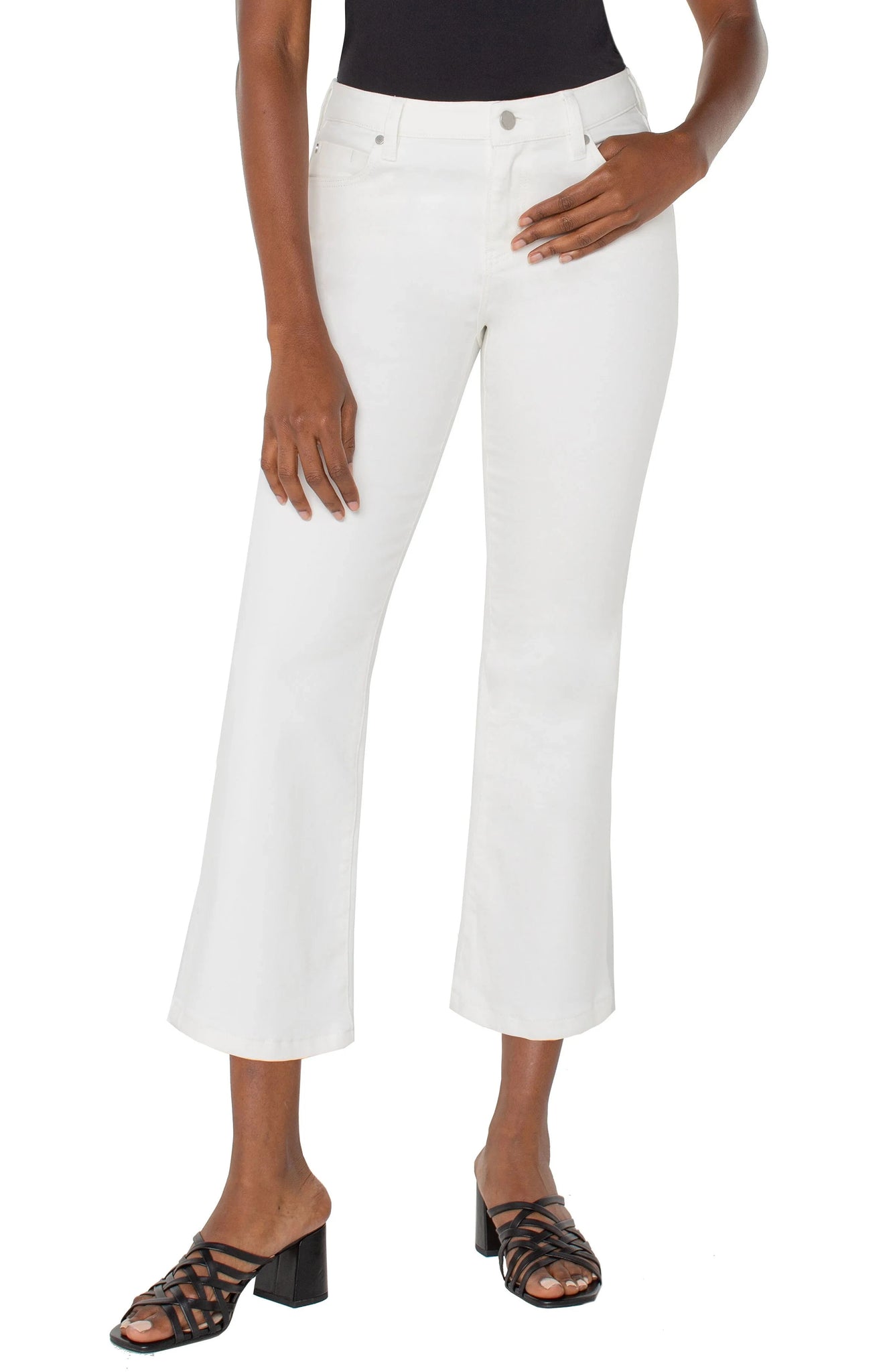 HANNAH CROP FLARE WHITE JEAN Jeans Liverpool 0 White 