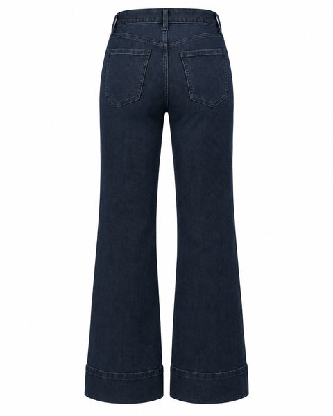 HANNAH FLARE HIGH RISE WITH PATCH POCKET AND FRONT PINTUCK JEANS Jeans Liverpool 