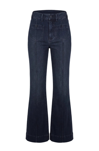 HANNAH FLARE HIGH RISE WITH PATCH POCKET AND FRONT PINTUCK JEANS Jeans Liverpool 