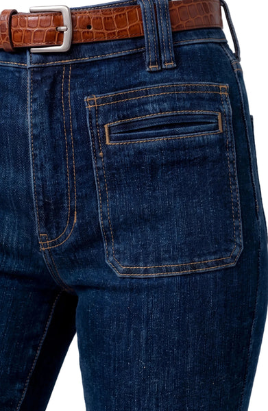 HANNAH FLARE WITH VINTAGE PATCH POCKET JEANS Jeans Liverpool 