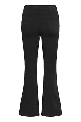 HIGH WAIST FULL LENGTH FLARED 32 INCH LEG BLACK JEAN Pant Kaffe 