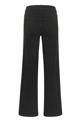 HIGH WAIST FULL LENGTH WIDE LEG BLACK JEAN Jeans KAFFE 