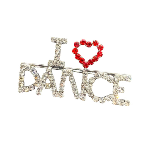 I LOVE DANCE BROOCH Brooch FashionWear Collection Crystal 