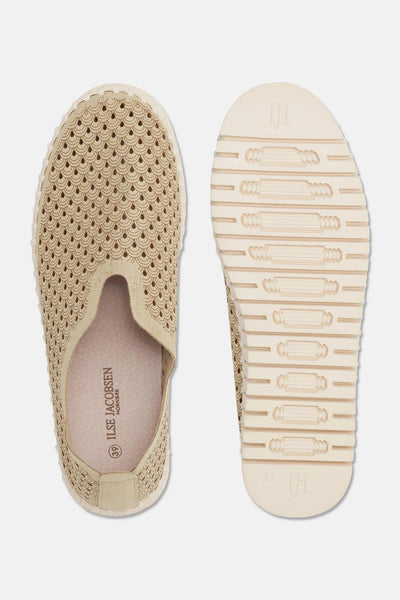 ILSE JACOBSEN GLITTER PLATINUM TULIP FLAT SHOES Shoes Ilse Jacobsen 