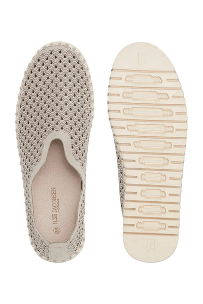 ILSE JACOBSEN GLITTER SILVER TULIP FLAT SHOES Shoes Ilse Jacobsen 