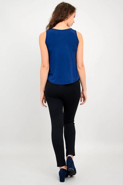 INDIGO BLUE BAMBOO SWEETHEART NECK TANK TOP Top Blue Sky 