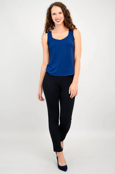 INDIGO BLUE BAMBOO SWEETHEART NECK TANK TOP Top Blue Sky 