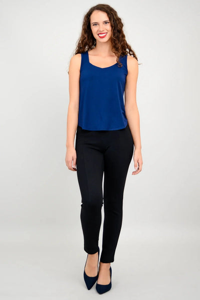 INDIGO BLUE BAMBOO SWEETHEART NECK TANK TOP Top Blue Sky S Indigo 