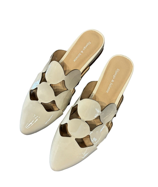 IVORY CUTOUT LEATHER MULE Sandal Django & Juliette 