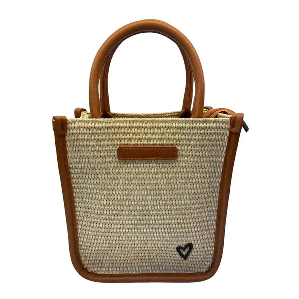 KELSO RAFFIA CROSSBODY HANDBAG Handbag prenelove OS Biscuit 
