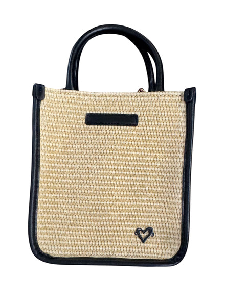 KELSO RAFFIA CROSSBODY HANDBAG Handbag prenelove OS Black 