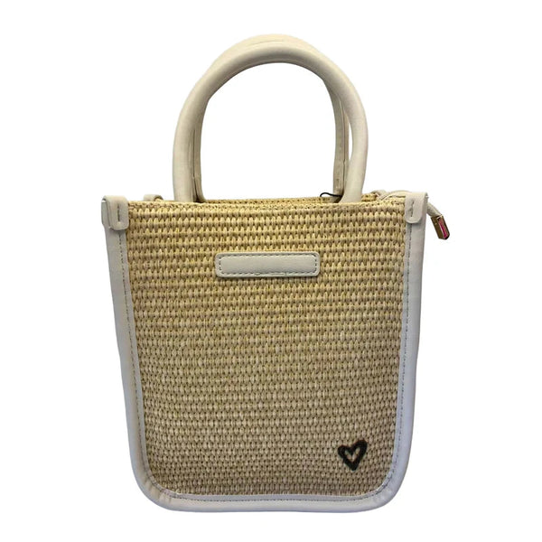 KELSO RAFFIA CROSSBODY HANDBAG Handbag prenelove OS Cream 