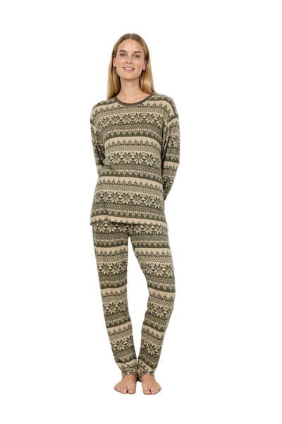 KHAKI TWO PIECE PAJAMA SET Pajamas SOYA CONCEPT 