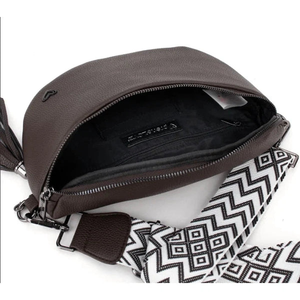 KIMBERLEY VEGAN LEATHER CHOCOLATE CROSSBODY Handbag prenelove 