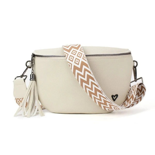 KIMBERLEY VEGAN LEATHER CREAM CROSSBODY Handbag prenelove OS Cream 