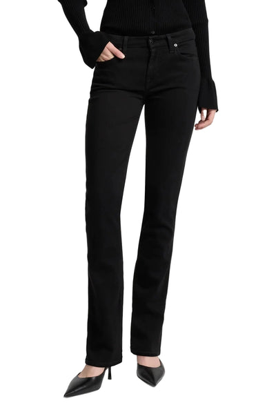 KIMMIE STRAIGHT ULTRA COMFORT BLACK STRETCH JEAN Jeans 7 For All Mankind 25 Black 