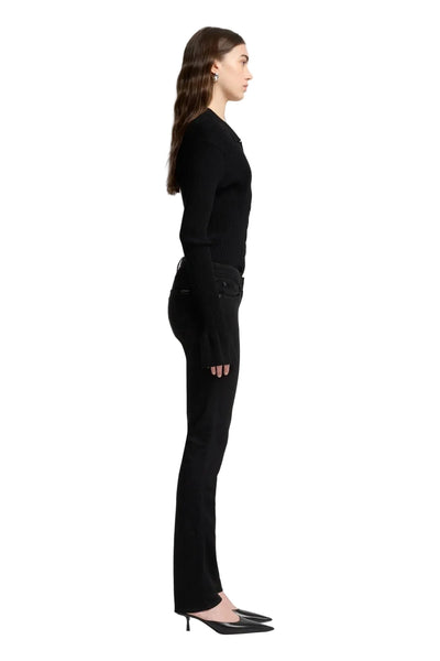 KIMMIE STRAIGHT ULTRA COMFORT BLACK STRETCH JEAN Jeans 7 For All Mankind 