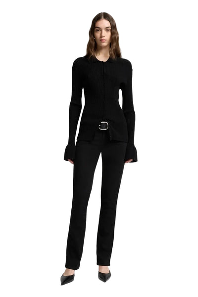 KIMMIE STRAIGHT ULTRA COMFORT BLACK STRETCH JEAN Jeans 7 For All Mankind 