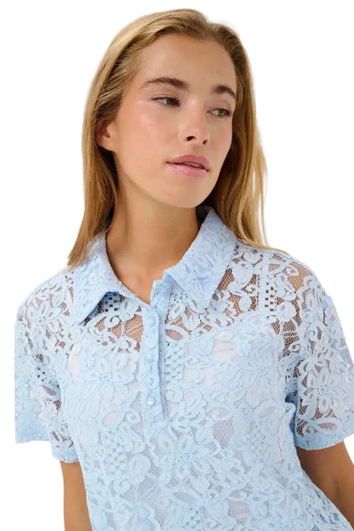 LACE SHORT SLEEVE TOP WITH MATCHING PANT Shirts & Tops Kaffe 
