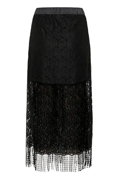 LACE SKIRT WITH FRINGE HEMLINE skirts Kaffe 