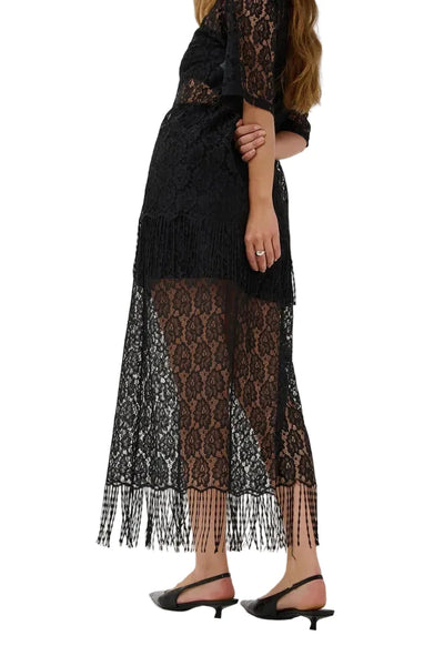 LACE SKIRT WITH FRINGE HEMLINE skirts Kaffe 