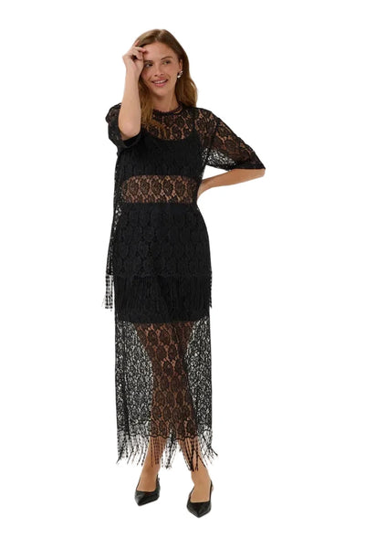 LACE SKIRT WITH FRINGE HEMLINE skirts Kaffe 