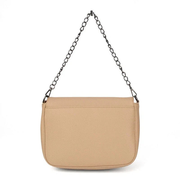 LARGE BISCUIT VEGAN LEATHER CROSSBODY Handbag prenelove 