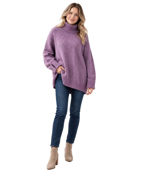 LAVENDER DOG WALKER COZY CHUNKY SWEATER SWEATER Eco Verde 