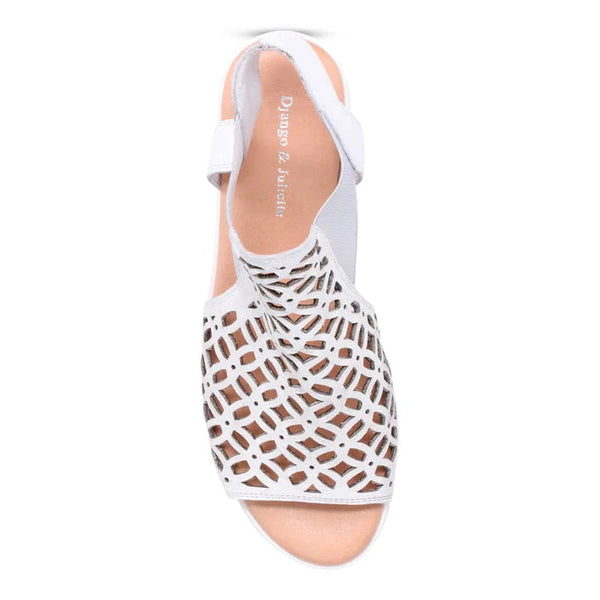 LEATHER SANDAL WITH LASER CUT DESIGN Shoes Django & Juliette 