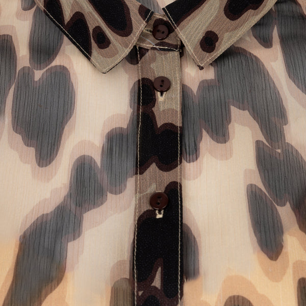 LEOPARD SHEER SOFT BLOUSE Blouse Esqualo 