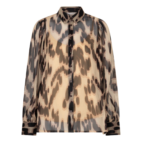LEOPARD SHEER SOFT BLOUSE Blouse Esqualo 