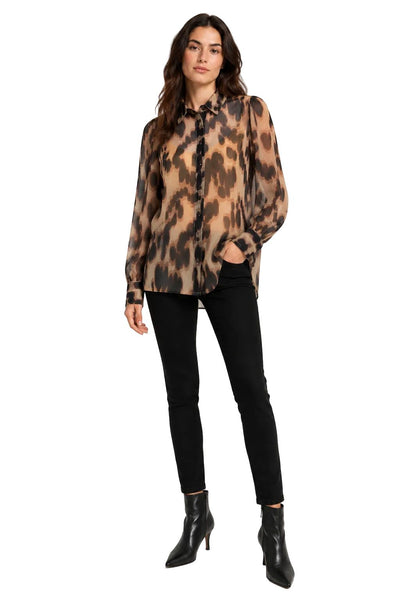 LEOPARD SHEER SOFT BLOUSE Blouse Esqualo 