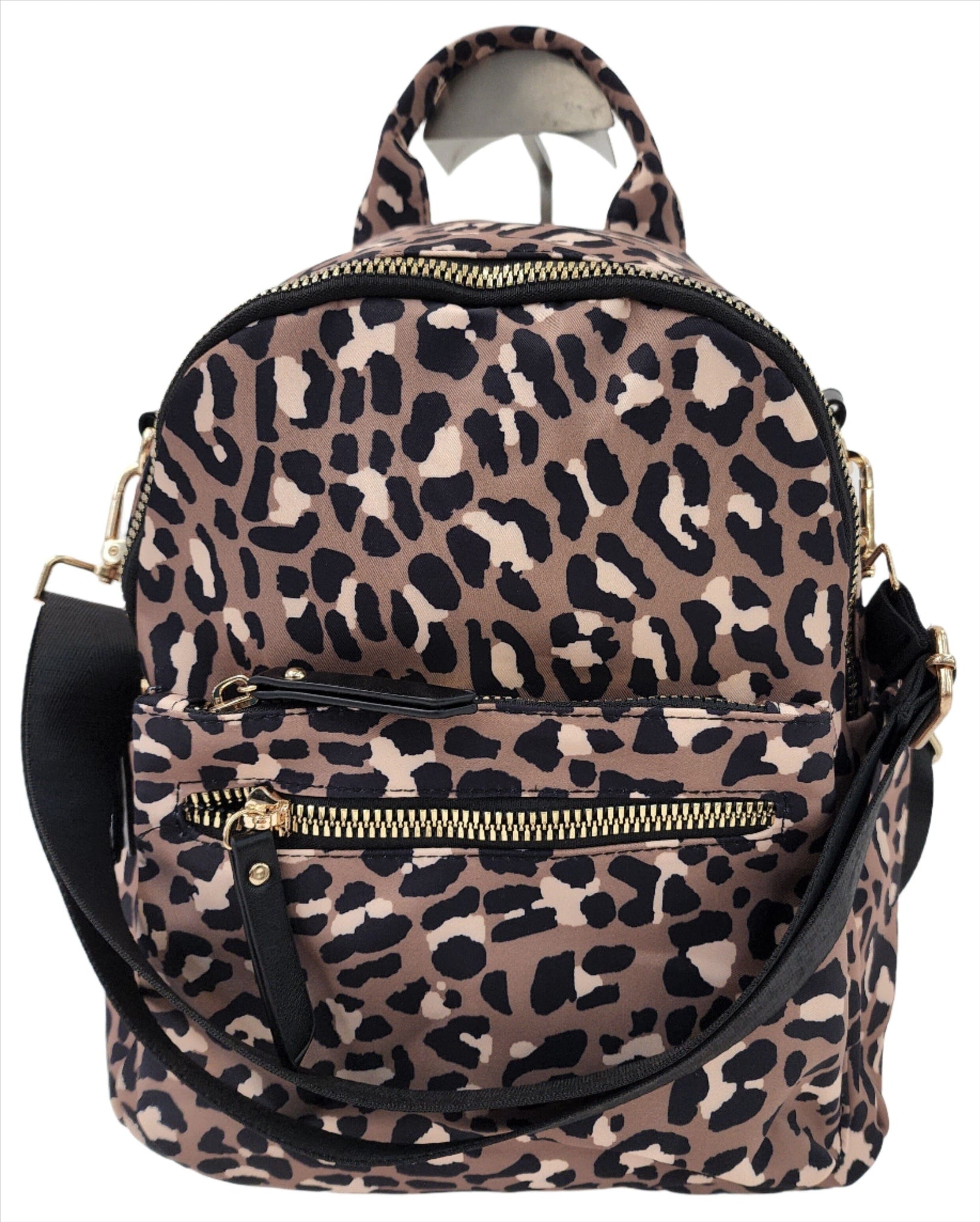 LEOPARD ZIPPER POCKETS BACKPACK Backpack Miss Caprice Leopard 