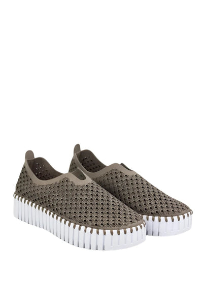 LIGHT WEIGHT PERFORATED ARMY SHOE Flat Ilse Jacobsen 