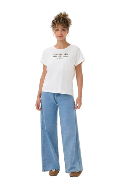 LIP PRINT T SHIRT T-Shirt CREAM 