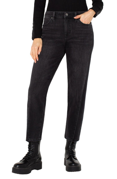 LIV STRAIGHT MID RISE CAVALIER BLACK FRONT SEAM JEANS Jeans Liverpool 2 Cavalier 