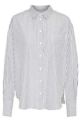 LONG SLEEVE BLACK AND WHITE STRIPE SHIRT Shirts & Tops Kaffe 
