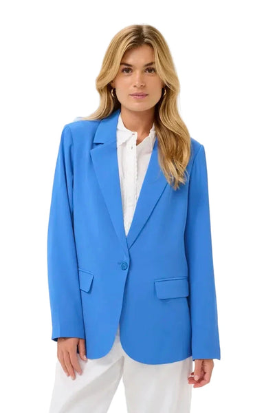 LONG SLEEVE BLUE BLAZER Jacket CREAM 34 Blue 