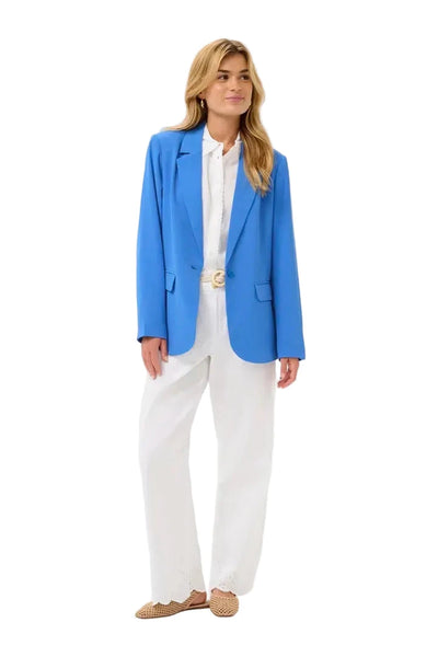 LONG SLEEVE BLUE BLAZER Jacket CREAM 