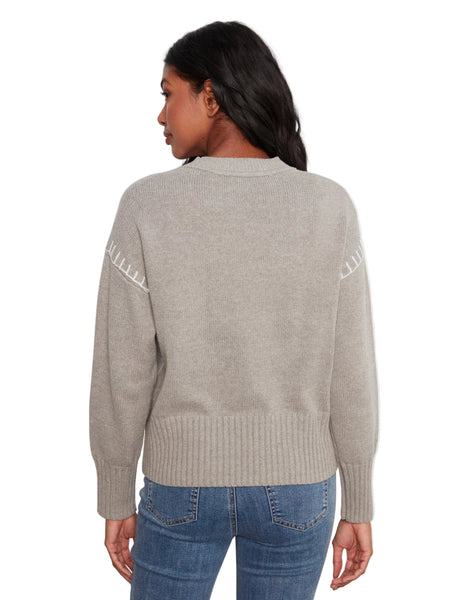 LONG SLEEVE DROP SHOULDER LOVE PATCH SWEATER SWEATER Charlie B 