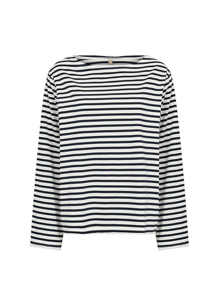 LONG SLEEVE STRIPED CREW NECK TOP T-Shirt SOYACONCEPT 