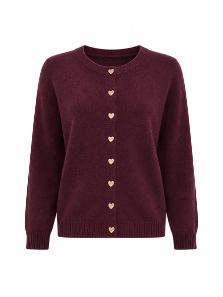 MERLOT CARDIGAN WITH FANCY BUTTONS Cardigan Esqualo 