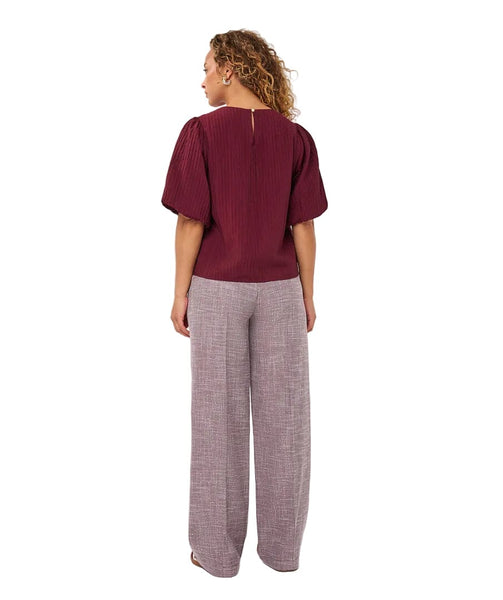 MERLOT STRAIGHT LEG EMBELLISHED PANT Pants Esqualo 
