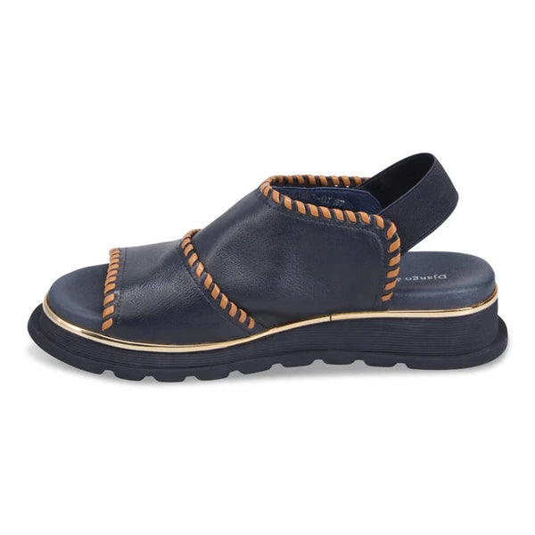 METALLIC STITCHING SLINGBACK SANDAL Shoes Django & Juliette 