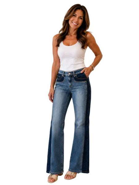 MID RISE WIDE LEG TW0-TONE JEAN Jeans GG 