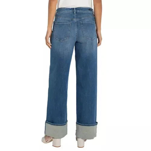 MORGAN CROPPED CUFFED WIDE LEG JEANS Jeans Liverpool 