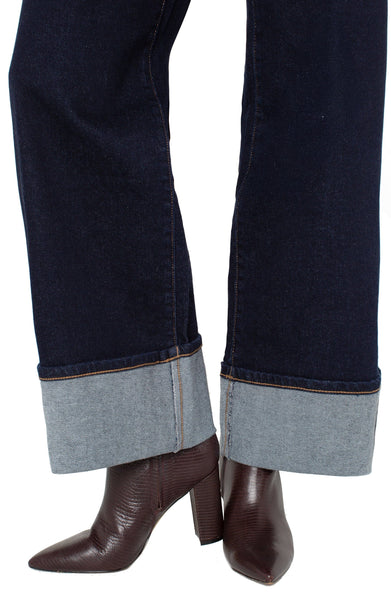 MORGAN CUFFED WIDE LEG INDIGO JEAN Jeans Liverpool 