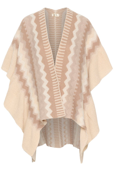 MULTI BEIGE KNIT SCARF CAPE cape CREAM 