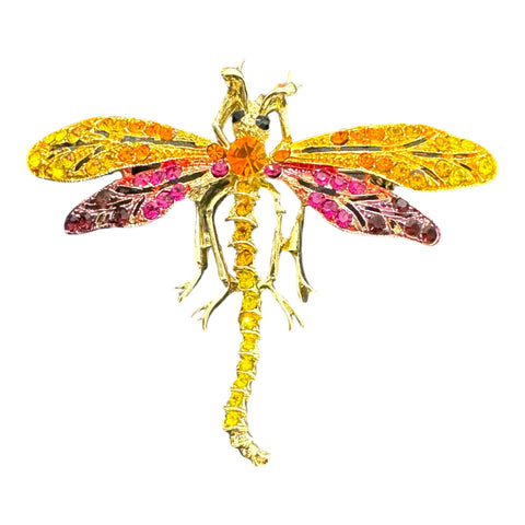 MULTI COLOURED DRAGONFLY BROOCH Brooch FashionWear Collection Purple Green 